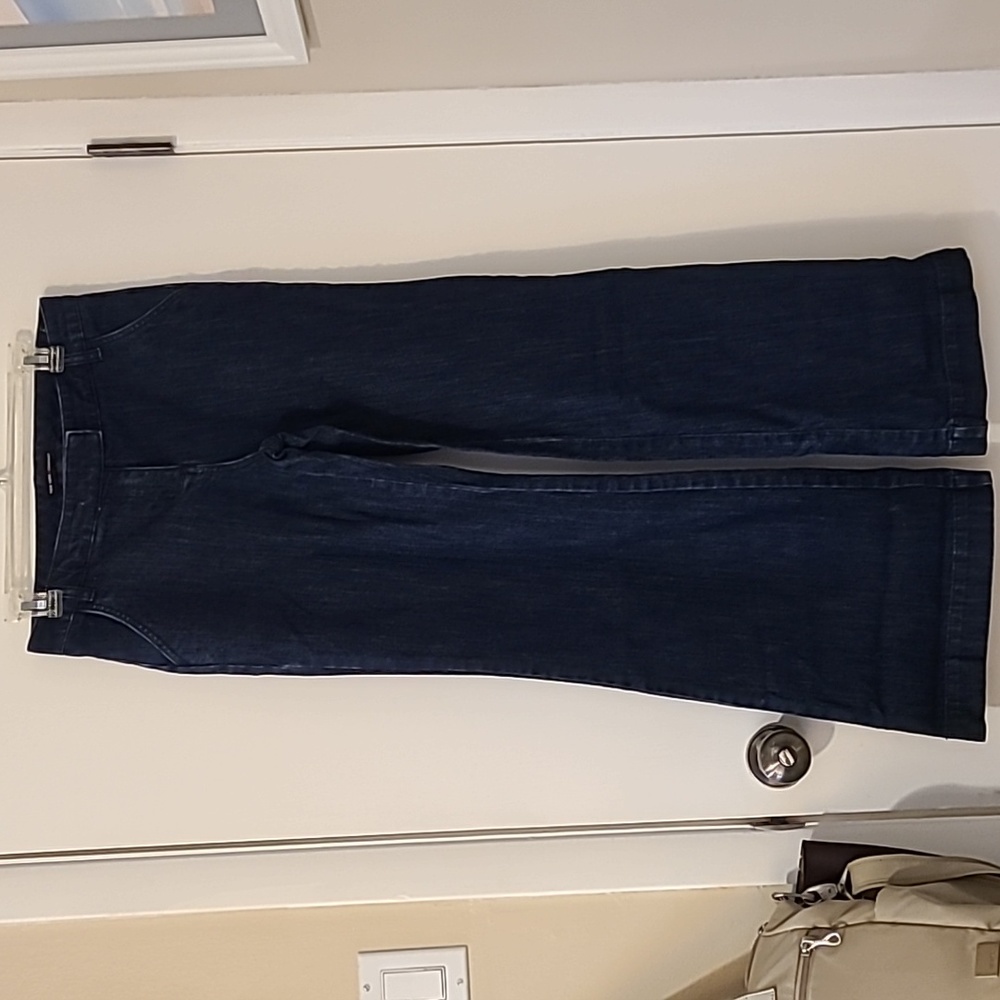 New York & Company Dark Blue Wide Leg Jeans
